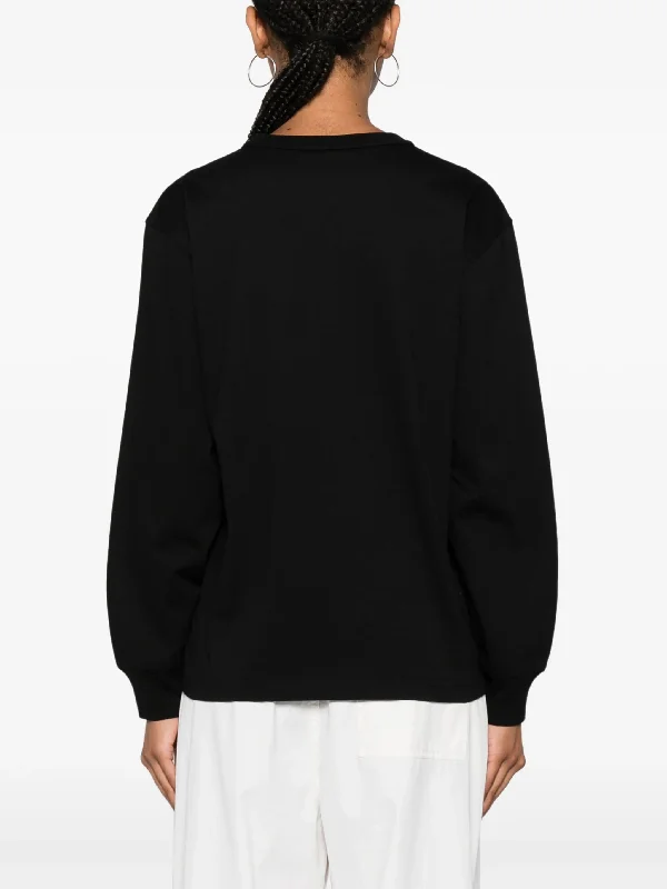 T BY ALEXANDER WANG Women Essential Puff Logo Jersey Long Sleeve Tee