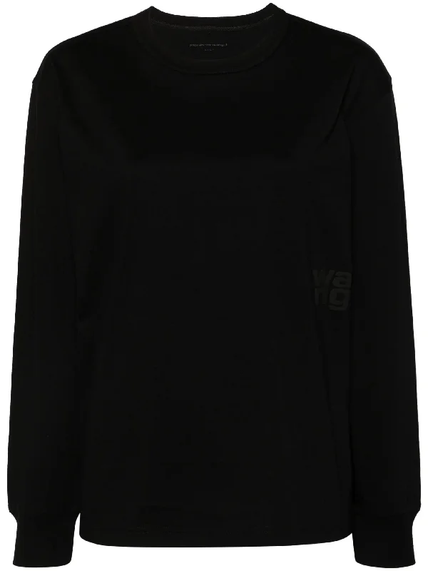 T BY ALEXANDER WANG Women Essential Puff Logo Jersey Long Sleeve Tee