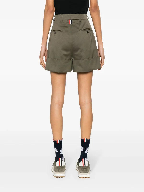 THOM BROWNE Women Fit 2 - Sack Shorts In Cotton Twill