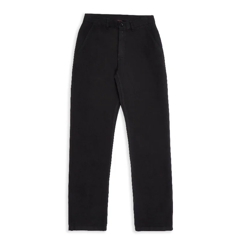 Vetra Cotton Trousers - Black Hopsack