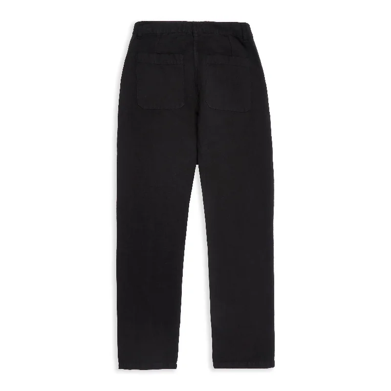 Vetra Cotton Trousers - Black Hopsack