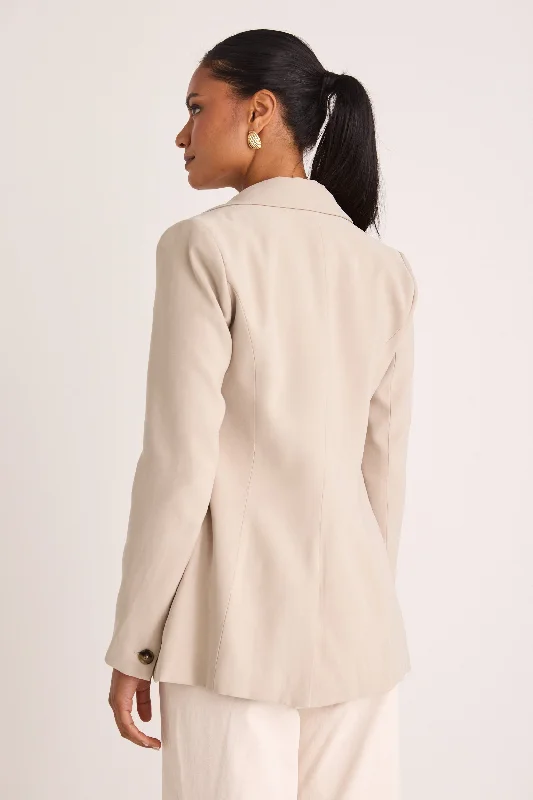 Zest Pumice Soft Touch Cinched Waist Blazer