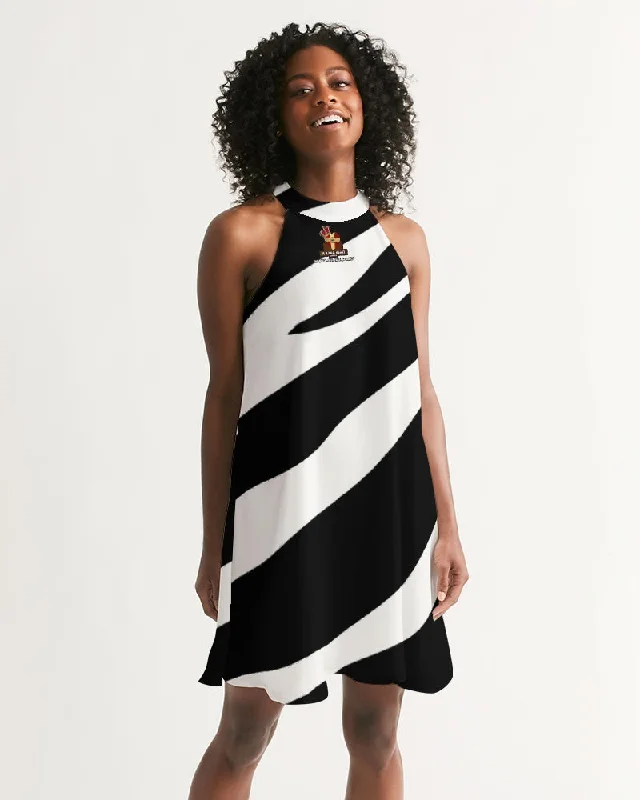 AKH Zebra Women's Halter Dress