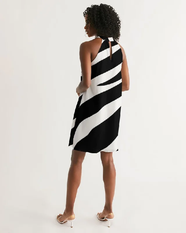 AKH Zebra Women's Halter Dress