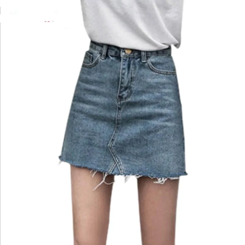 Casual High Waist Pencil Denim