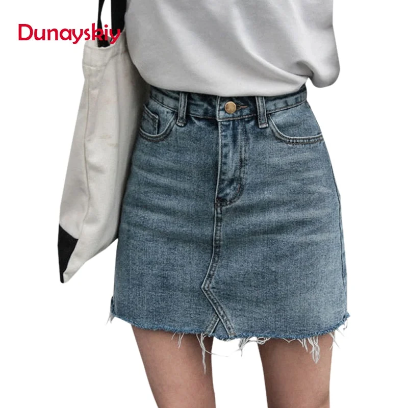 Casual High Waist Pencil Denim