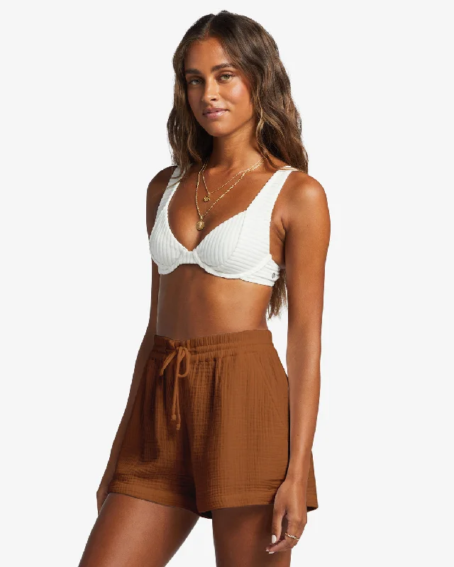 Day Tripper Elastic Shorts - Toasted Coconut