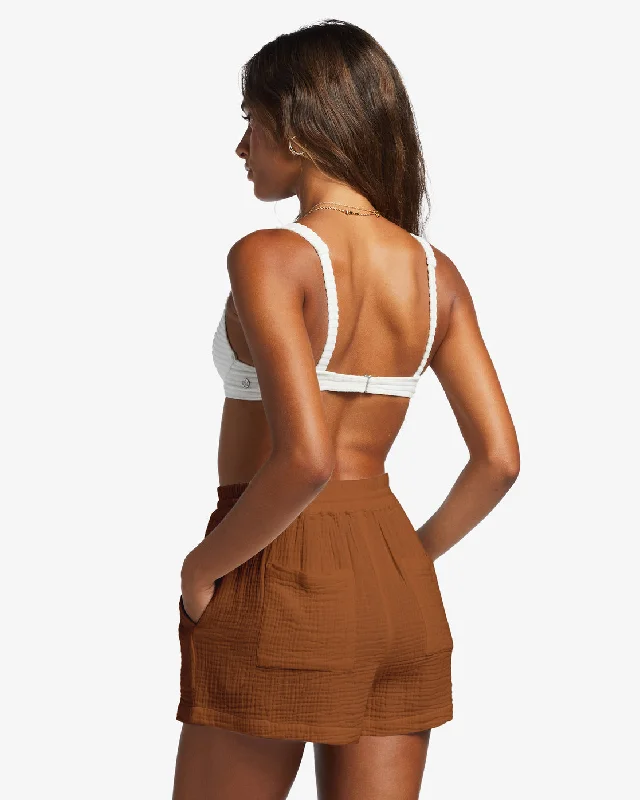 Day Tripper Elastic Shorts - Toasted Coconut