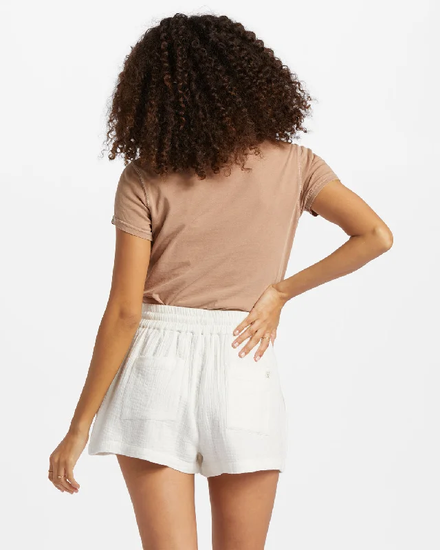 Day Tripper Elastic Shorts - Salt Crystal