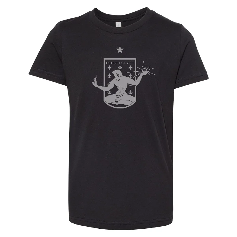 DCFC Crest Youth T-shirt- Black Tonal