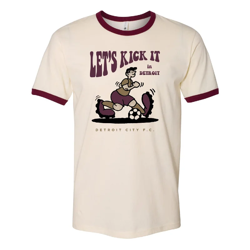 DCFC Kicking It Tee- Cream/Maroon