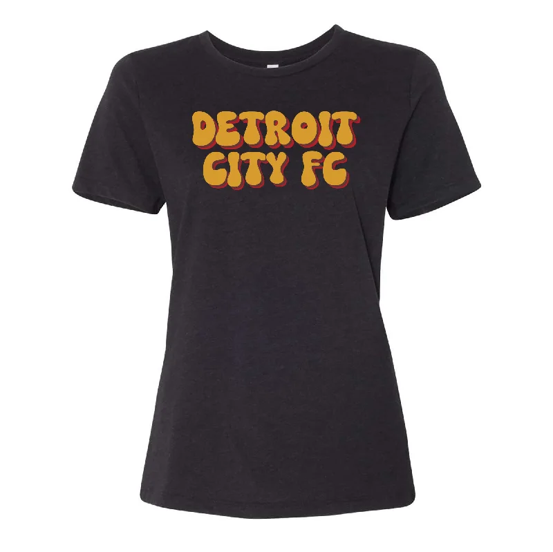 DCFC Womens Groovy Tee- Heather Black