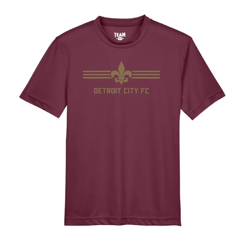 DCFC Youth Fleur Lines Performance Tee- Maroon