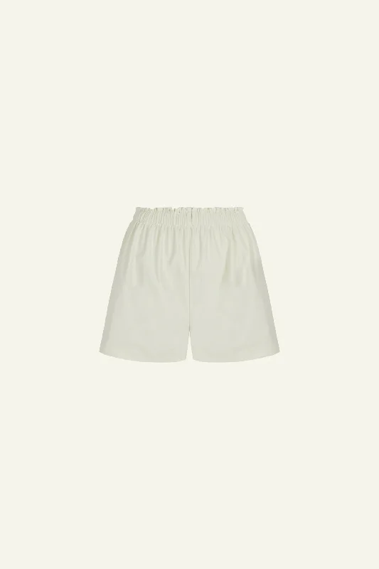 Draped Bermuda Shorts (Limited Edition) Off White - Natalia