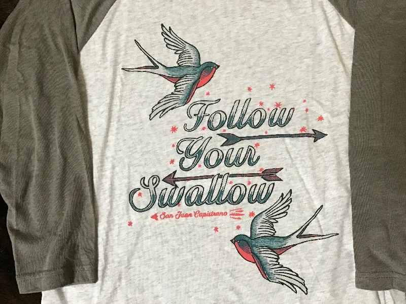 Follow Your Swallow Baseball Tee Shirt