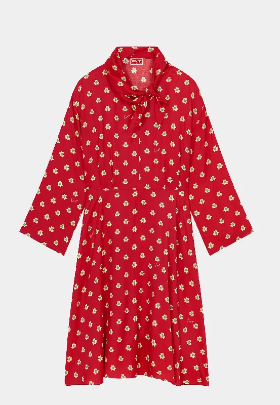 Kenzo Teddy Flower Dress 22 Cherry