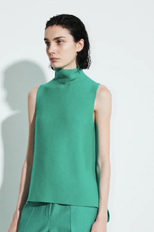 Kewit Whole Garment Knit Sleeveless Top in Emerald (Sold Out)