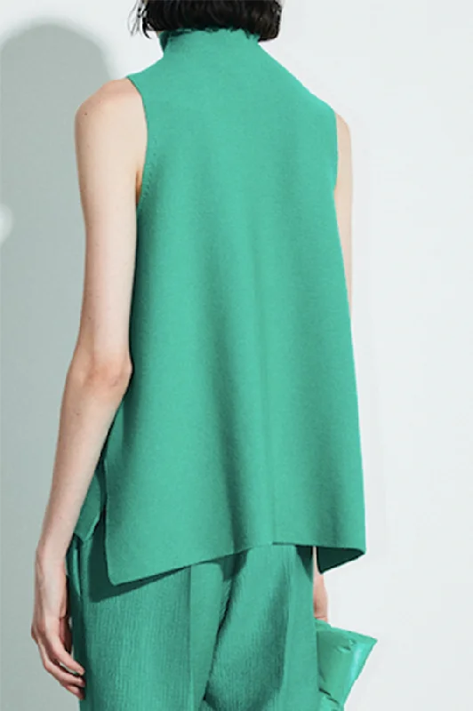 Kewit Whole Garment Knit Sleeveless Top in Emerald (Sold Out)