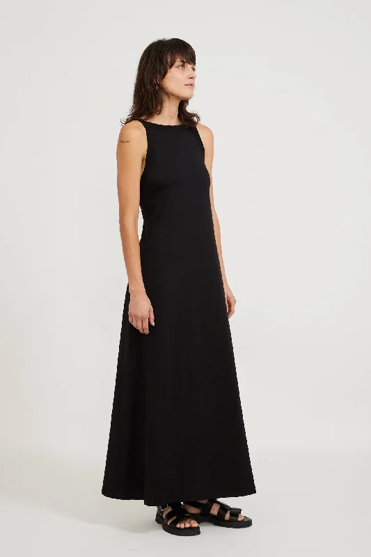 Low Back Dress Black