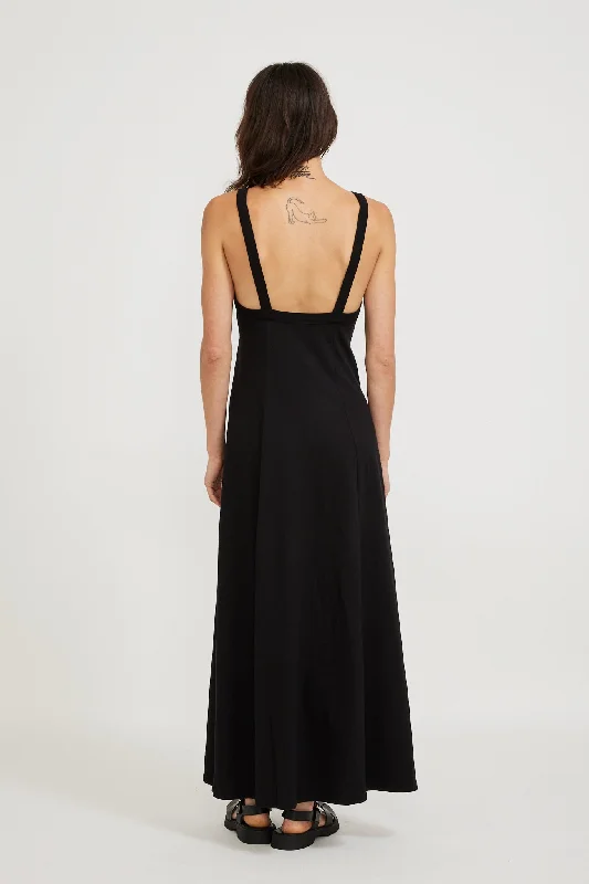 Low Back Dress Black