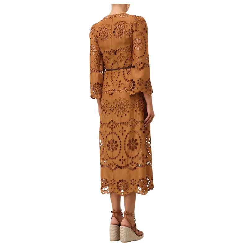 Pop Embroidered Midi Dress