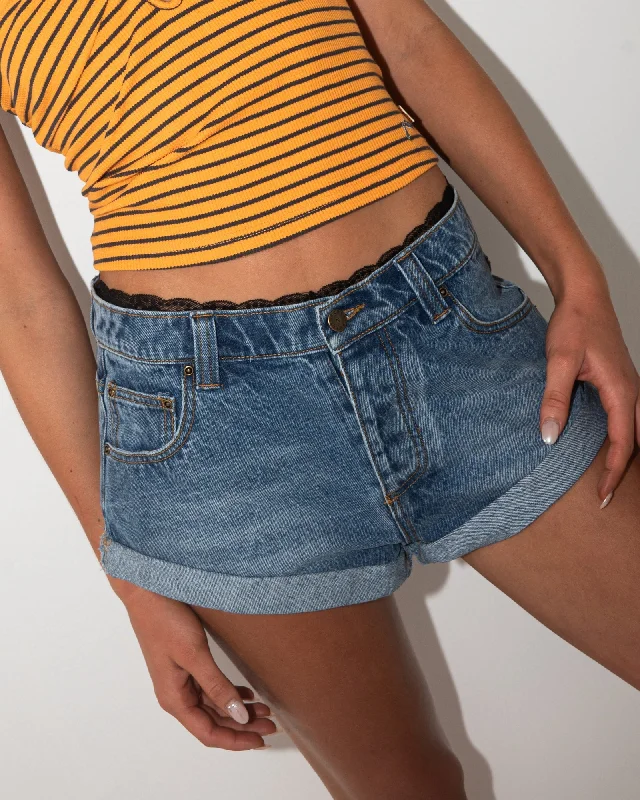 Shorty Low Rise Denim Mini Short