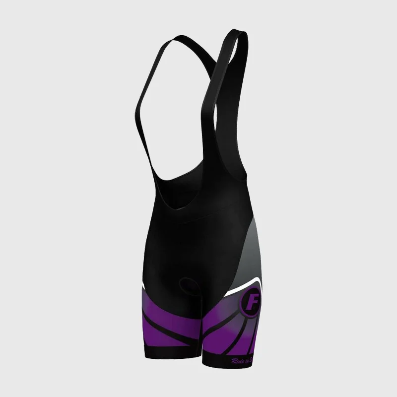 Fdx Signature Purple Women's & Girl's Padded Summer Cycling Bib Shorts