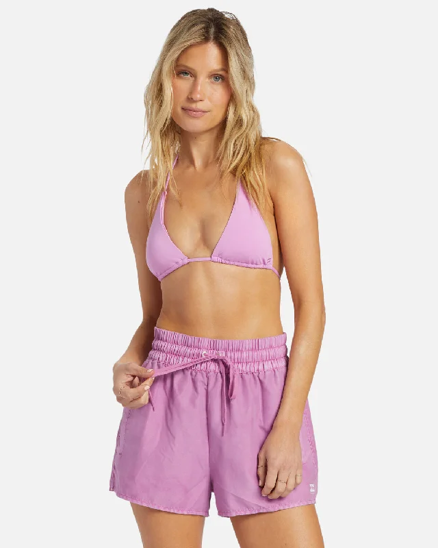 Sol Searcher New Elastic Waist Swim Shorts - Lush Lilac