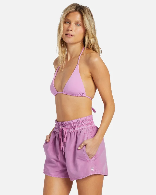 Sol Searcher New Elastic Waist Swim Shorts - Lush Lilac