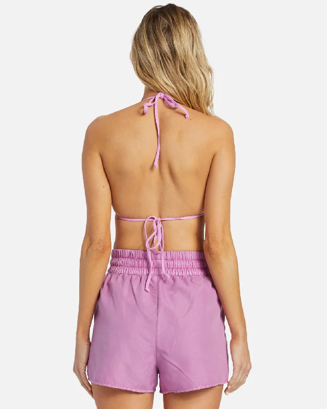 Sol Searcher New Elastic Waist Swim Shorts - Lush Lilac