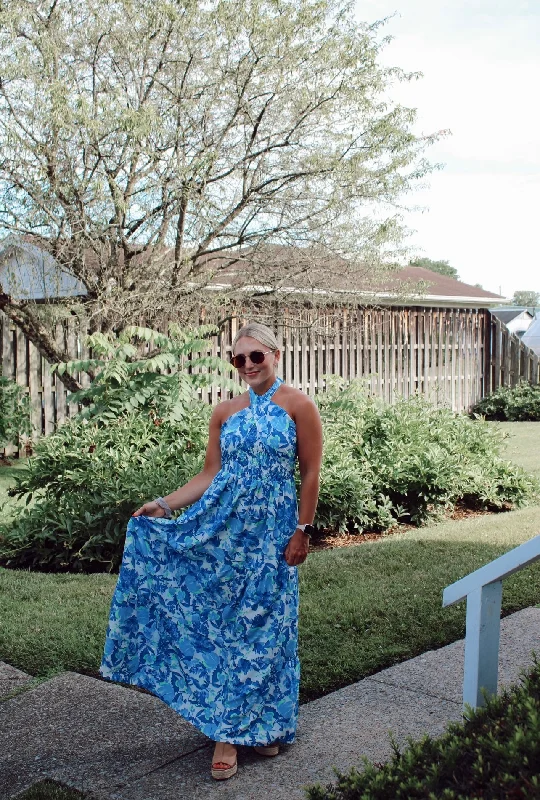 Sunny Blue Skies Maxi Dress