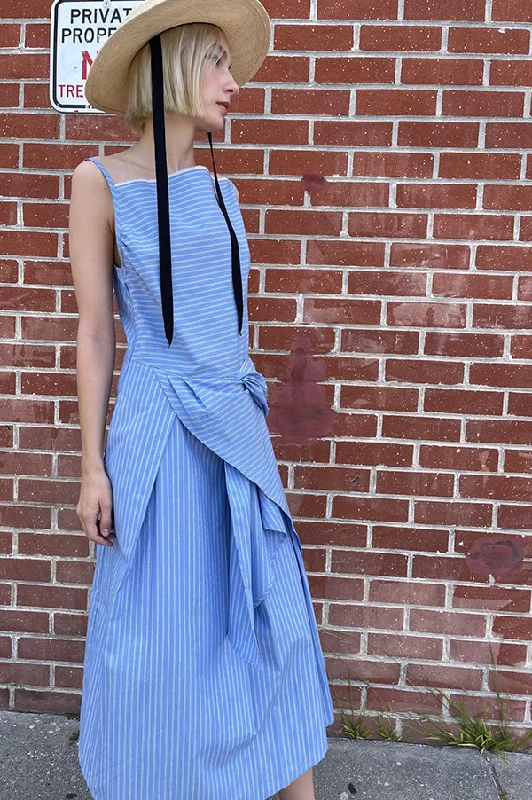 Sylvan Dress in Cerulean Stripe