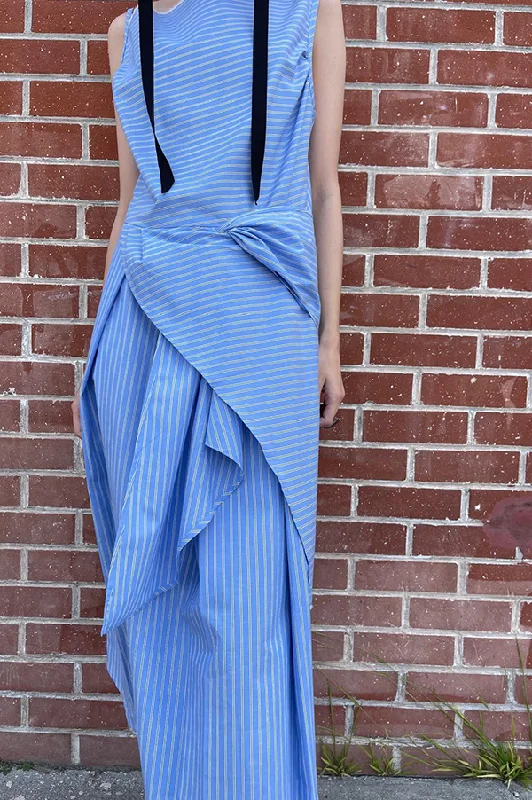 Sylvan Dress in Cerulean Stripe