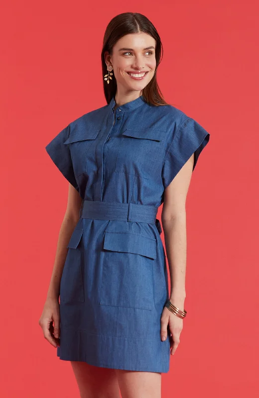 Wendy Dark Denim Shirtdress - Dark Denim