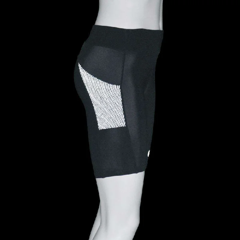 Women's Jammer Mid-length Reflective Running Short in Black