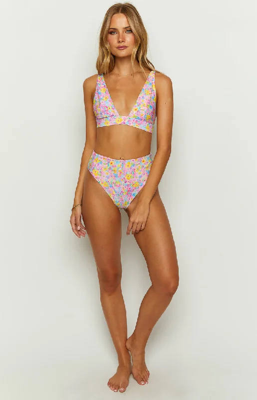 9.0 Swim Byron Painted Floral Bikini Top