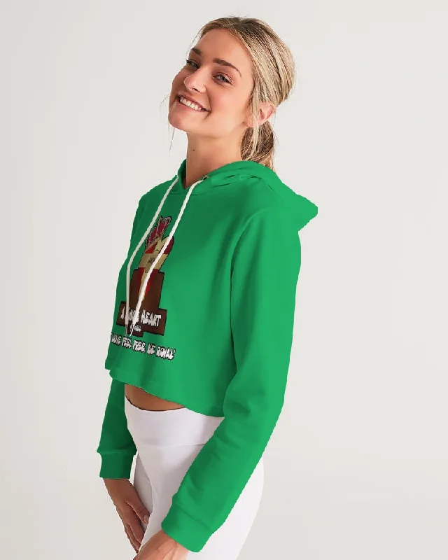 AKH Green Women's Cropped Hoodie