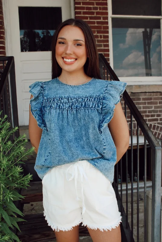 Ready to Ruffle Short Sleeve Top