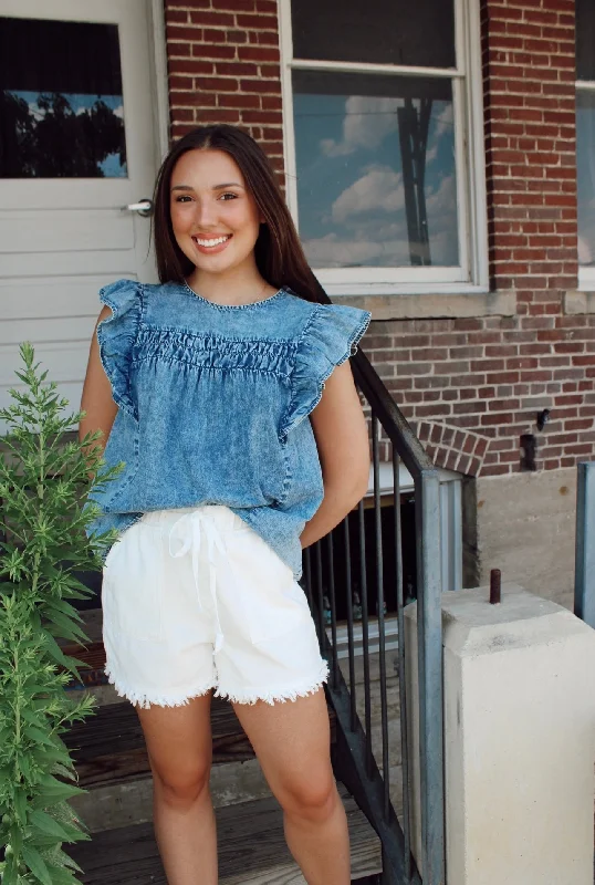 Ready to Ruffle Short Sleeve Top