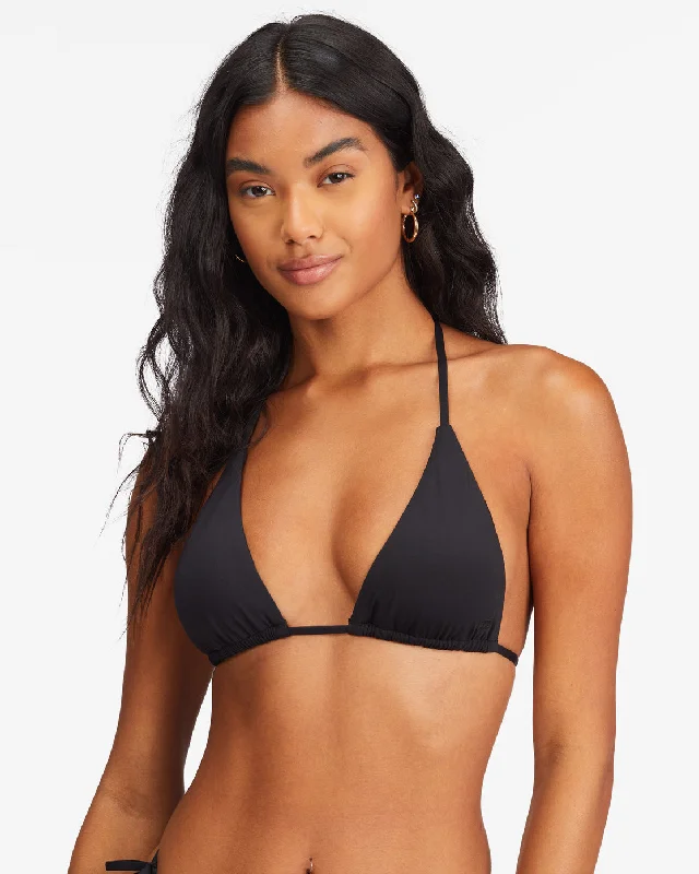 Sol Searcher Multi-Way Triangle Bikini Top - Black Pebble