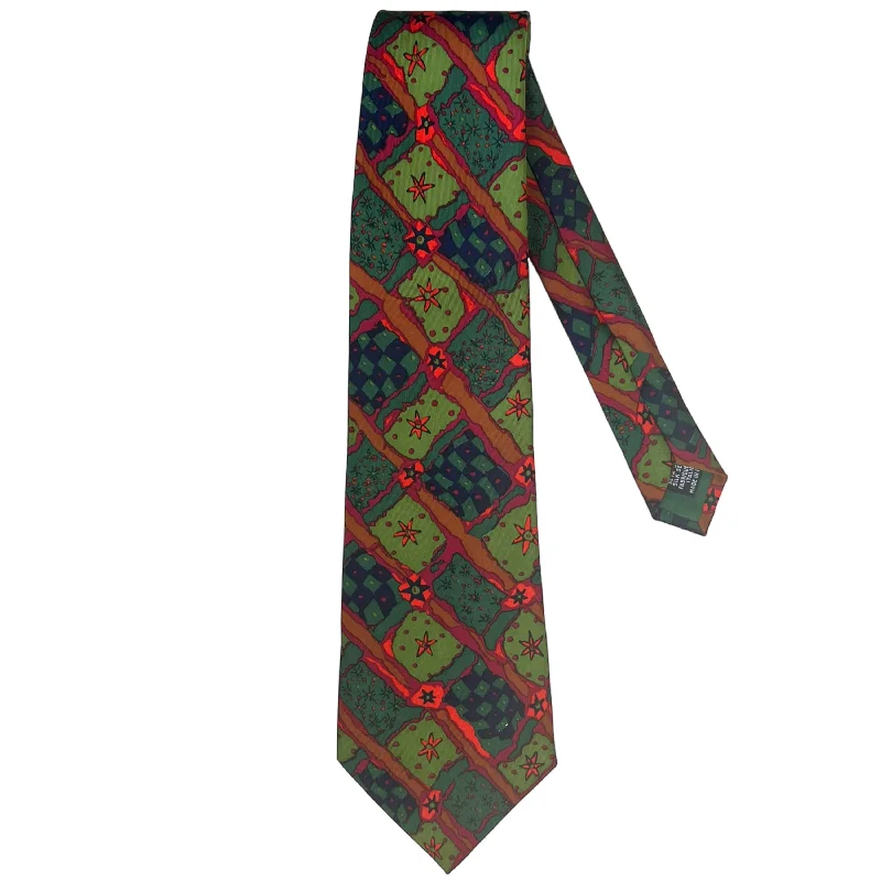 1990s Vintage Christian Lacroix Silk Necktie Abstract Tie