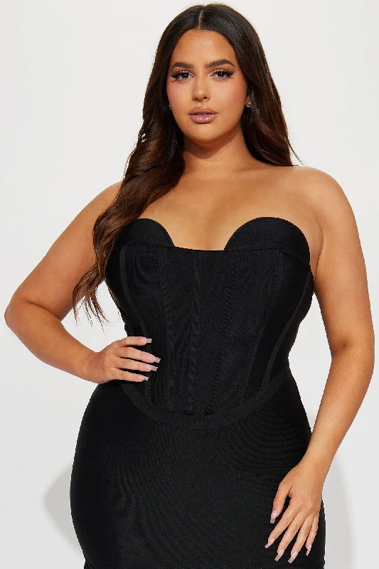 Ana Bandage Gown - Black