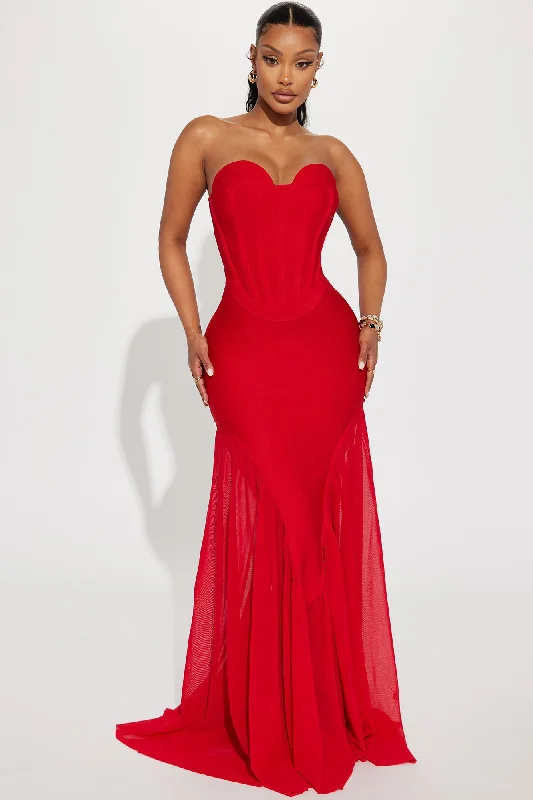 Ana Bandage Gown - Red