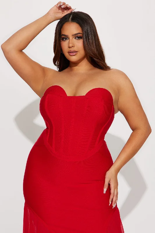 Ana Bandage Gown - Red