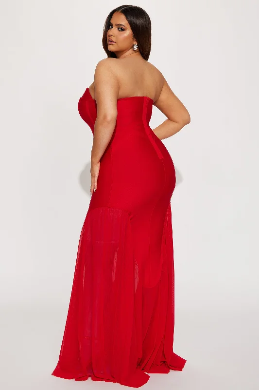 Ana Bandage Gown - Red