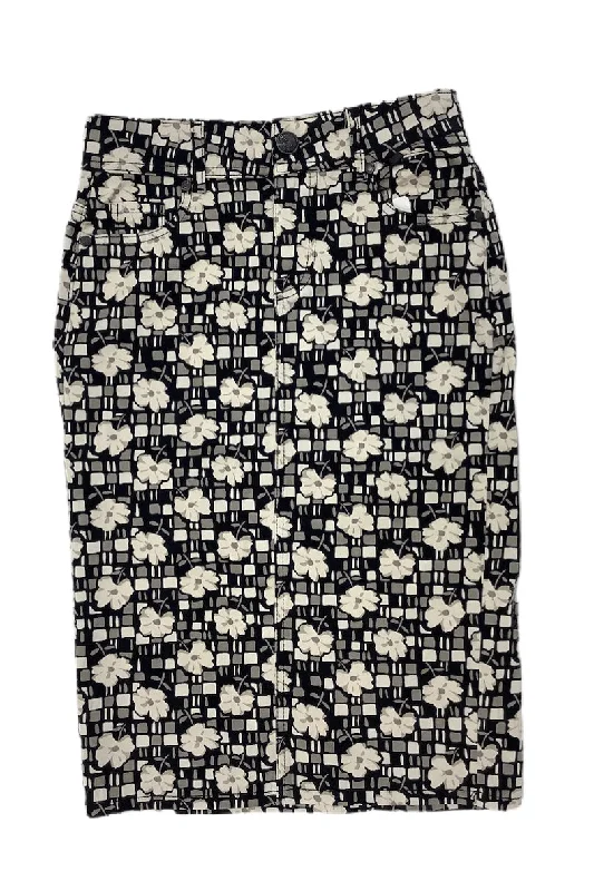 Black and Beige Floral Skirt Style 120-10B