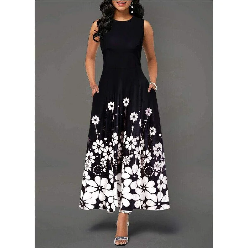 FashionSierra - Summer Women's Floral Print Long Maxi Dress