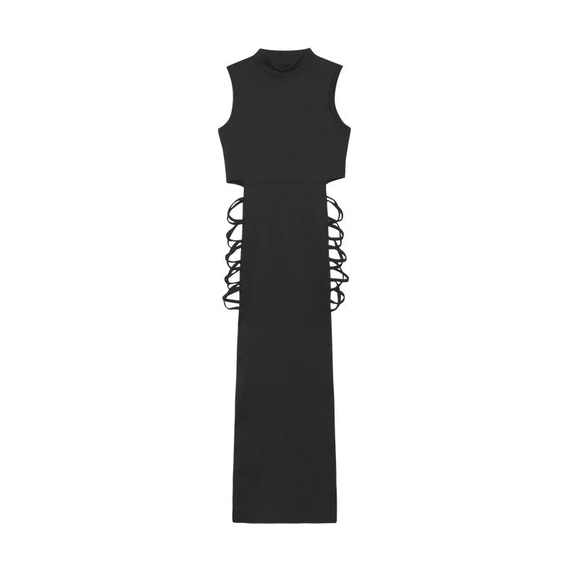 Women's Punk Side Slit Sexy Evening Dress