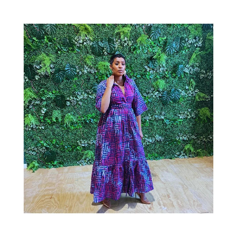 Ada Purple Everyday Polo Dress - Hyphen Capsule Collection