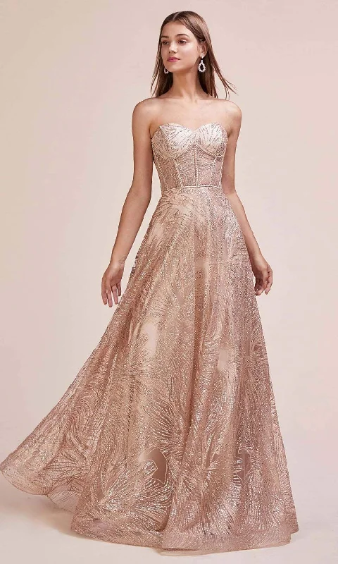 Andrea and Leo - Strapless Sweetheart Evening Gown A0656